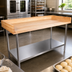 Thumbnail image #3 for John Boos 96-Inch x 36-Inch Baker's Top Wood Work Table with Adjustable Stainless Steel Undershelf