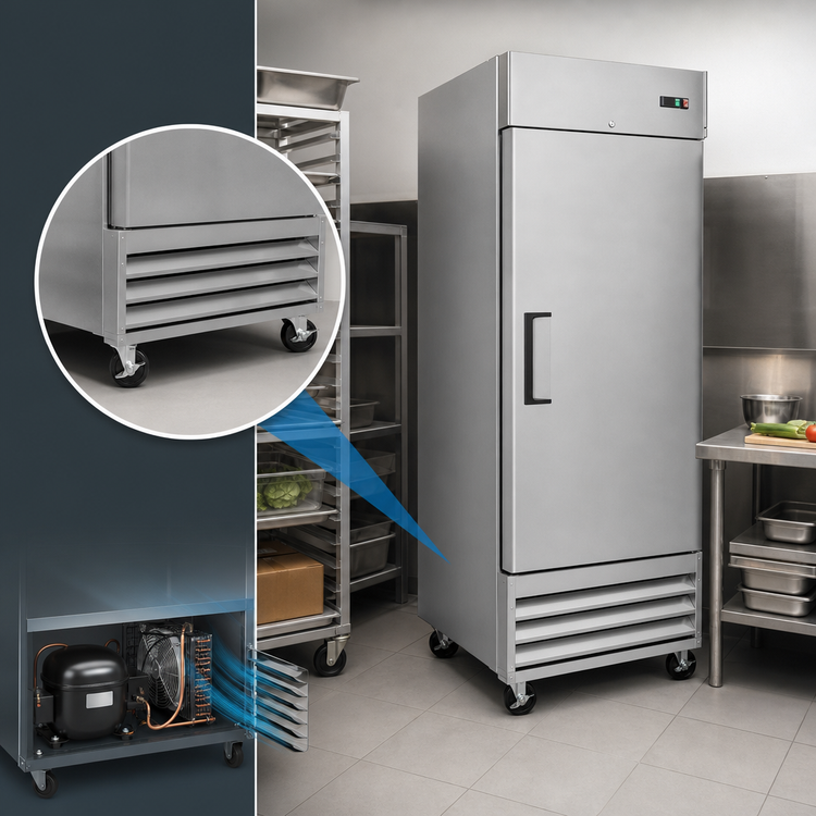 Product image #3 for Aurora 1-Section Reach-In Freezer, 20.6 Cu. Ft., Stainless Steel, Solid Hinged Door