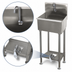 Thumbnail image #3 for Advance Tabco One-Station Floor-Mount Toe-Push Service Sink with Gooseneck Spout and 3-1/2-Inch Basket Drain, 18 Inch Wide