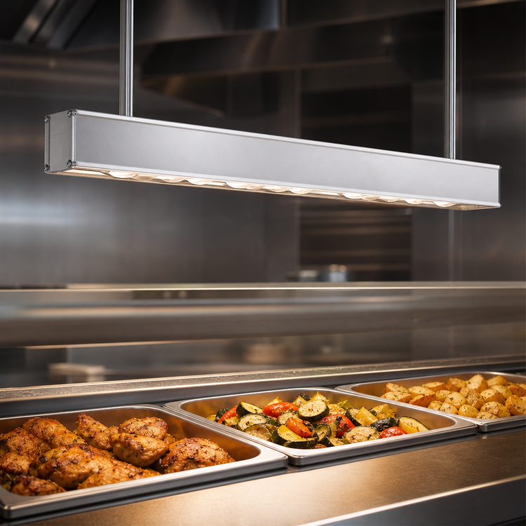 Product image #3 for Hatco Glo-Rite HL-48-2 48-Inch Strip Food Heat Lamp and Display Light with Aluminum Housing