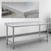 Thumbnail image #3 for Eagle Deluxe Series Stainless Steel Work Table with Rear Upturn and Adjustable Undershelf, 72-Inch x 24-Inch