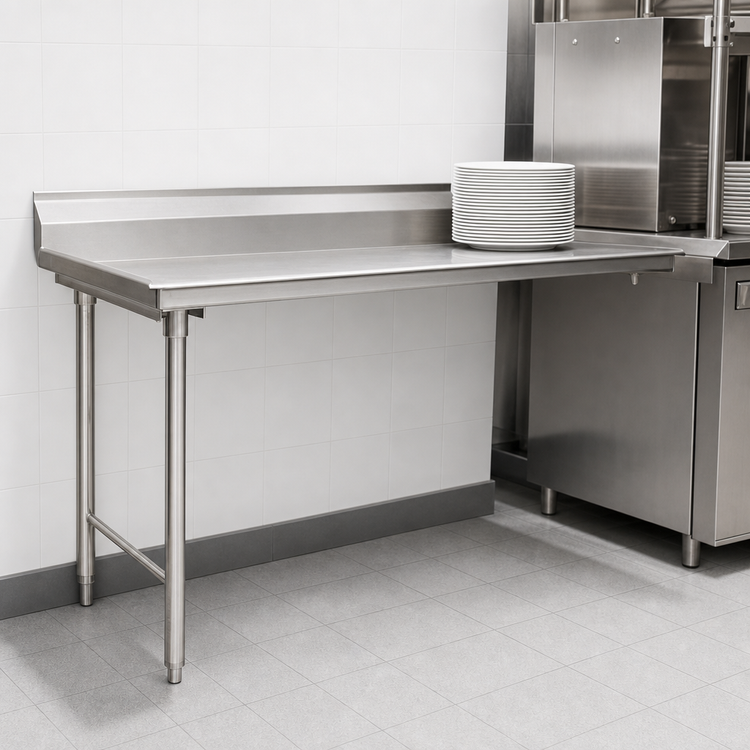 Product image #3 for Eagle Group Straight Clean Dish Table, Right-to-Left, 36 x 30 x 43-1/2 Inches, 16/430 Stainless Steel