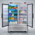 Thumbnail image #3 for Everest Refrigeration 2-Section Dual Temperature Reach-In Refrigerator/Freezer Combo, 48 Cu. Ft., Stainless Steel