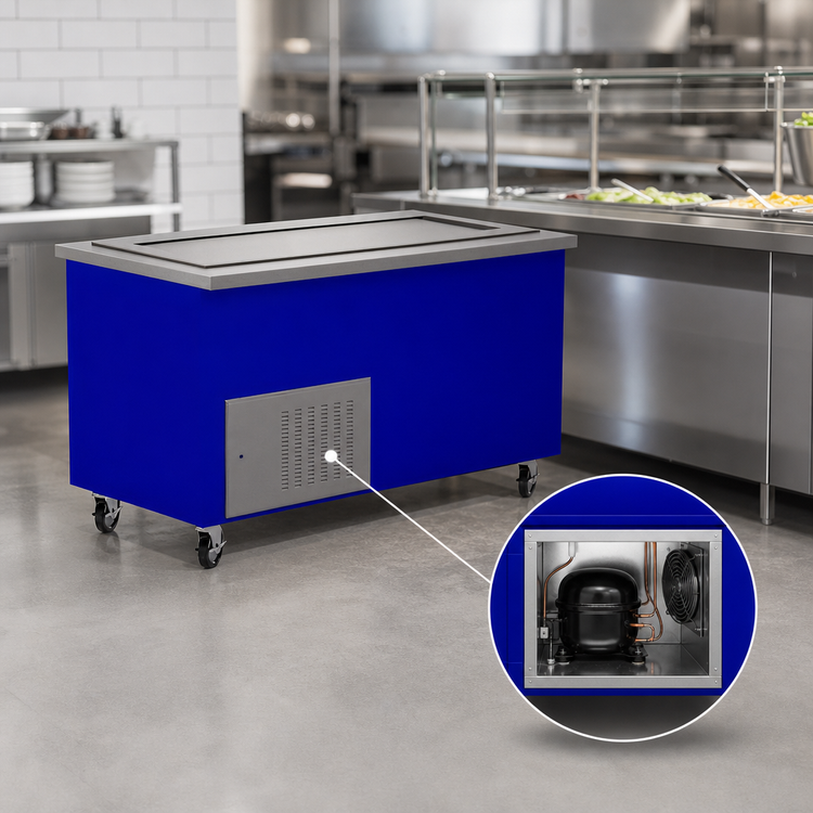 Product image #3 for Randell 48-Inch Mobile Modular Frost Top Serving Station with Enclosed Base
