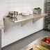 Thumbnail image #3 for Eagle Group Wall-Mount Stainless Steel Work Table, 72 x 30 Inches, Rolled Edge, 200 lb Capacity