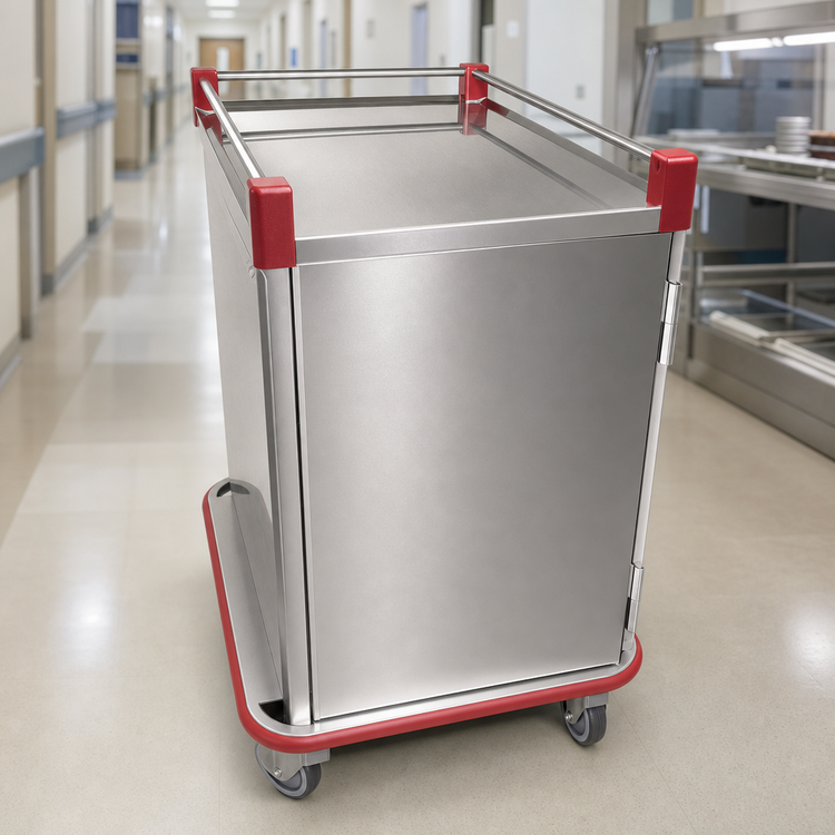 Product image #3 for Carter-Hoffmann Performance Series Stainless Steel Patient Tray Cart, Single Door, 18-Tray Capacity