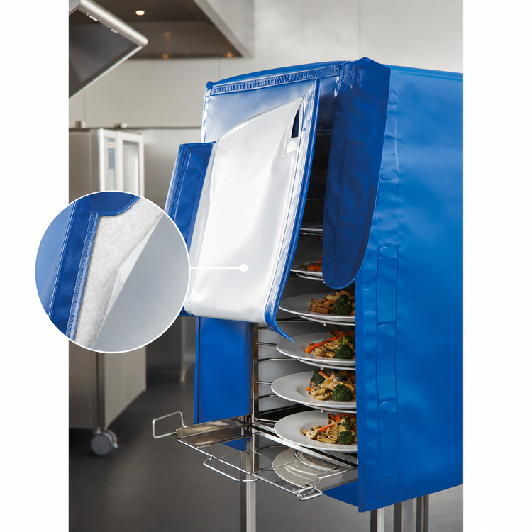 Product image #3 for RATIONAL Blue Thermocover for 10 Full-Size Oven and Plate Rack Transport Trolleys