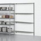 Thumbnail image #3 for Metro Super Erecta AN356BR Add-On Wire Shelving Unit, 48"W x 18"D x 63"H, 4 Shelves, Zinc Finish