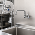 Thumbnail image #3 for T&S Brass B-0212-F05 Single-Hole Single-Temperature Wall-Mount Pantry Faucet with 6-Inch Swing Nozzle