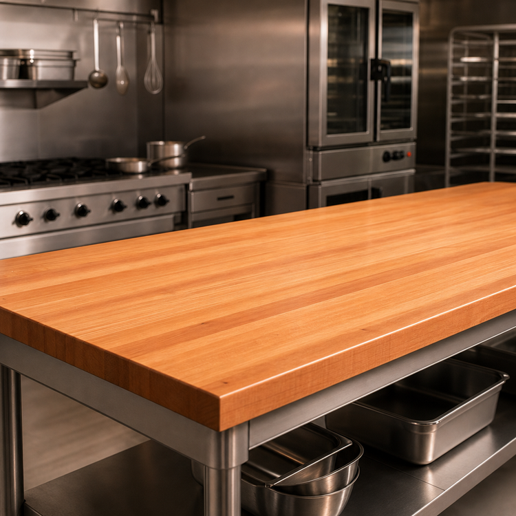 Product image #3 for Boos Block American Cherry Edge Grain Kitchen Countertop, 96 x 42 x 2-1/4 Inch, Varnique Finish