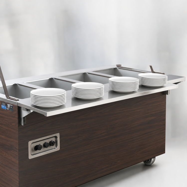 Product image #3 for Vollrath 2-Series Affordable Portable 46-Inch Plate Rest with Fold-Down Mounting Kit
