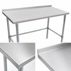 Thumbnail image #3 for John Boos Stallion ST6R1.5-30120GBK 120 x 30 Inch Stainless Steel Work Table with 16-Gauge 300 Series Top, Rear Up-Turn & Galvanized Base