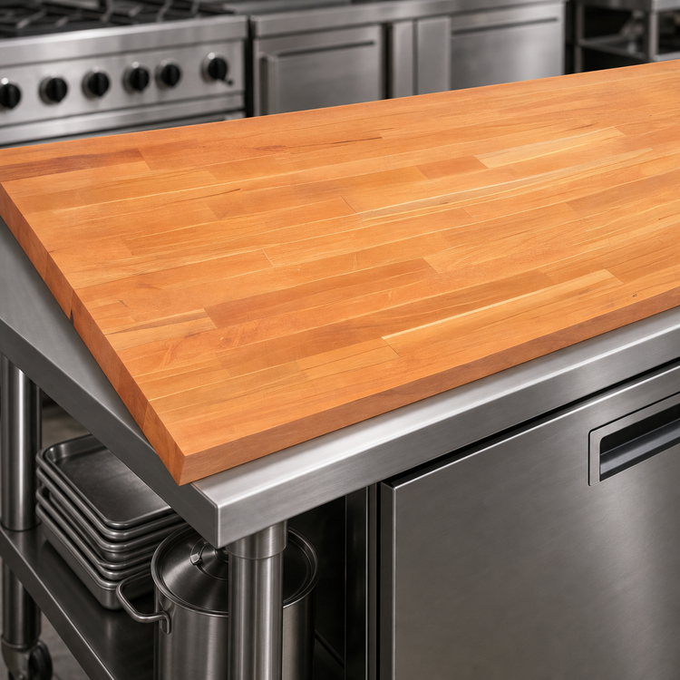 Product image #3 for Boos Block American Cherry Edge Grain Kitchen Countertop, 84 x 25 x 1-1/2 Inch, Varnique Finish