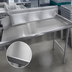 Thumbnail image #3 for 72 Inch x 30 Inch Left-to-Right Clean Dish Table with 9 Inch Splash, 304 Stainless Steel