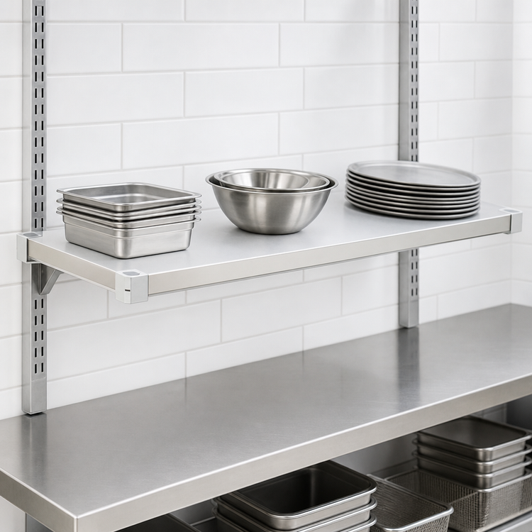 Product image #4 for New Age Adjust-A-Shelf Solid Aluminum Brute Series Shelf, 60"W x 20"D