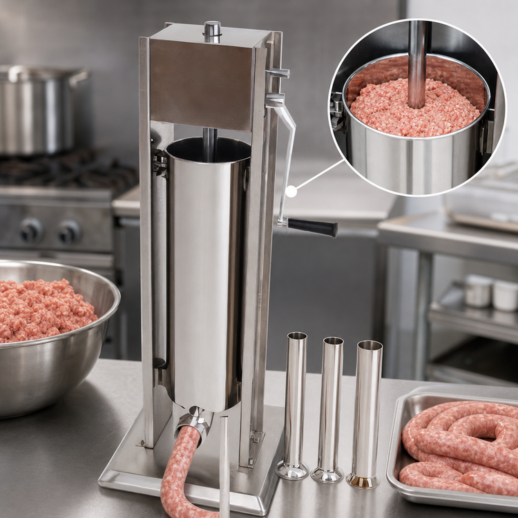 Product image #3 for Uniworld Deluxe 15-Pound Vertical Portable Stainless Steel Sausage Stuffer