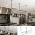 Thumbnail image #3 for John Boos Boat-Shaped Ceiling-Mounted Stainless Steel Pot Rack with 27 Double Hooks