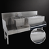 Thumbnail image #3 for Advance Tabco Prestige Uni-Serv 60-Inch Stainless Steel Underbar Speed Bar with Right Ice Bin, Sink and Blender Station
