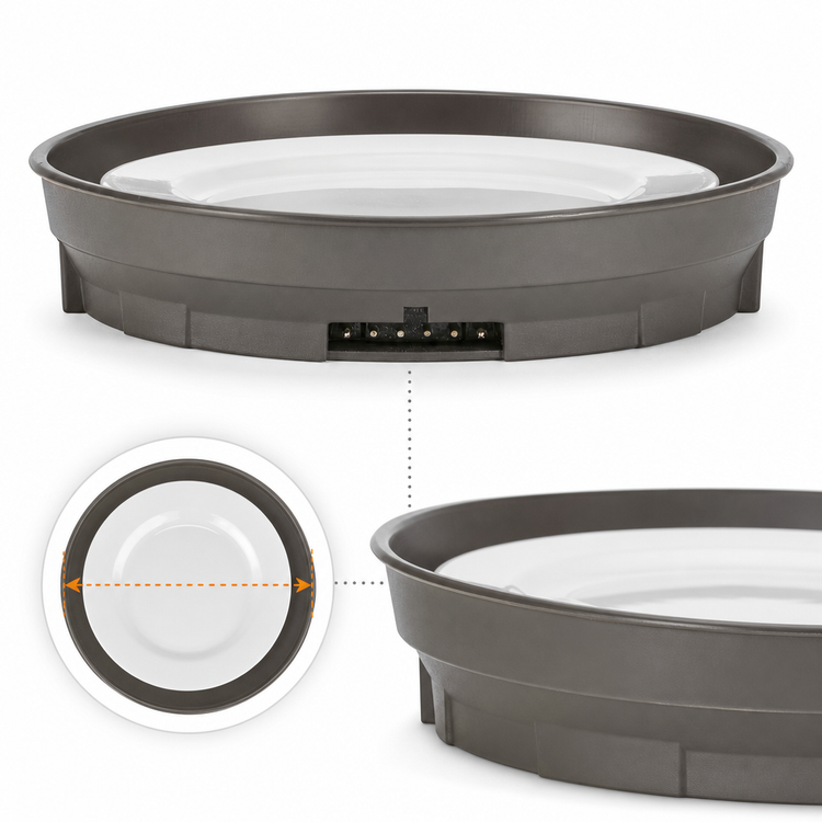 Product image #4 for Cambro Camduction® Meal Delivery Base for 9-Inch Plates, Wheat