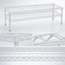 Thumbnail image #3 for QuadTruss 2-Tier Front Case Merchandise Wire Shelving Unit, 42 x 14 x 14 Inches, White Epoxy Finish