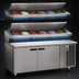 Thumbnail image #4 for Delfield LiquiTec 72-Inch Two-Section Refrigerated Pizza Prep Table with Dual Raised Rails and 6-Pan Capacity