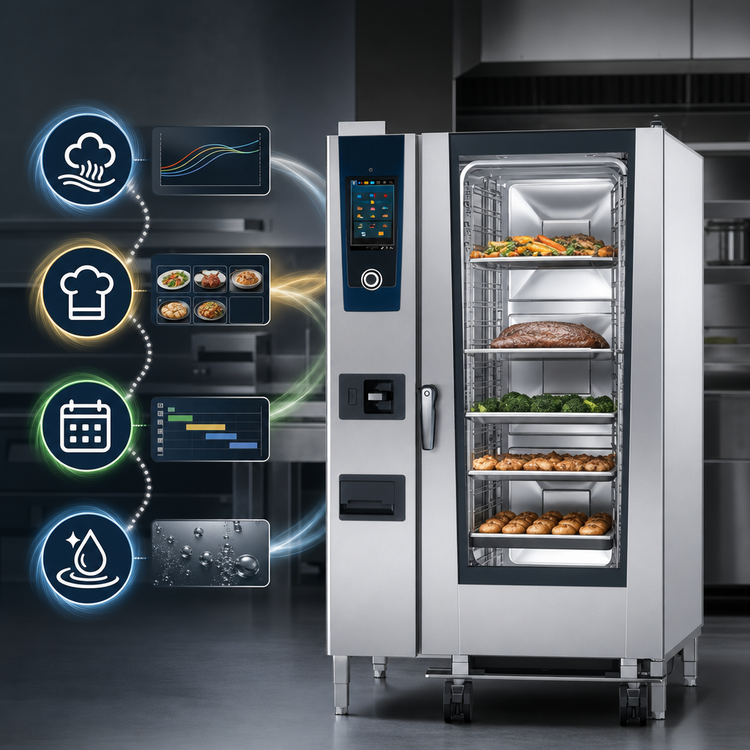 Product image #3 for RATIONAL iCombi Pro 20-Full Size Electric Combi Oven, 208/240V 3-Phase, Floor Model