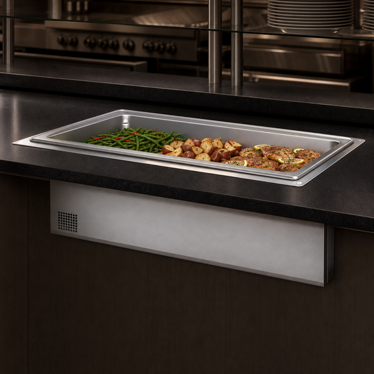 Product image #3 for Hatco Built-In Heated Food Well, Rectangular, Full-Size Pan, with Drain, Insulated