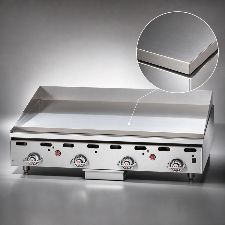Product image #3 for Vulcan Heavy Duty Countertop Gas Griddle with 60-Inch W x 24-Inch D Polished Steel Cooking Surface