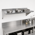 Thumbnail image #3 for BK Resources T-430 Economy Wall-Mounted Stainless Steel Shelf, 72 x 16 Inches, 18-Gauge