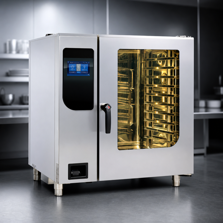 Product image #3 for Henny Penny FlexFusion Generation 2 Electric Floor Model Boiler Combi-Steamer Oven with Crosswise Racking