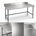 Thumbnail image #3 for Eagle Group Budget Series 60-Inch x 36-Inch Work Table with 4-1/2-Inch Backsplash and Galvanized Tubular Base