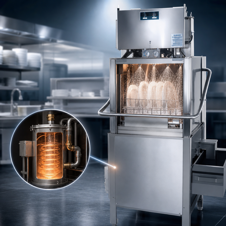 Product image #3 for American Dish Service HT-25-J12-S High-Temp Door-Type Dishwasher with Built-In 12kW Booster Heater