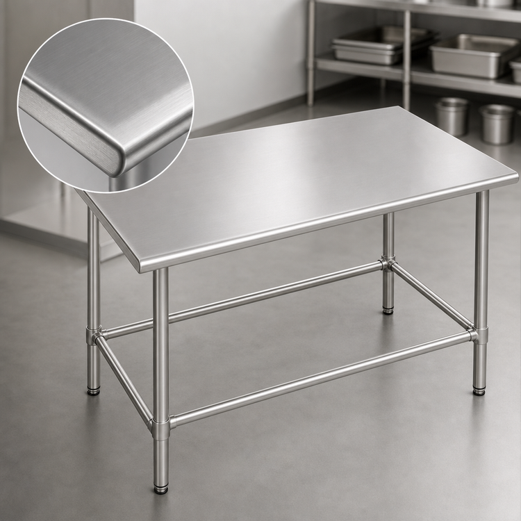 Product image #3 for 48 x 36 Inch Stainless Steel Work Table with Reinforced Top and Open Base