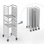 Thumbnail image #4 for Channel Manufacturing 403AN 12-Pan Aluminum Nesting End-Load Bun Pan Rack, 18 x 26-Inch, 5-Inch Centers, Swivel Casters