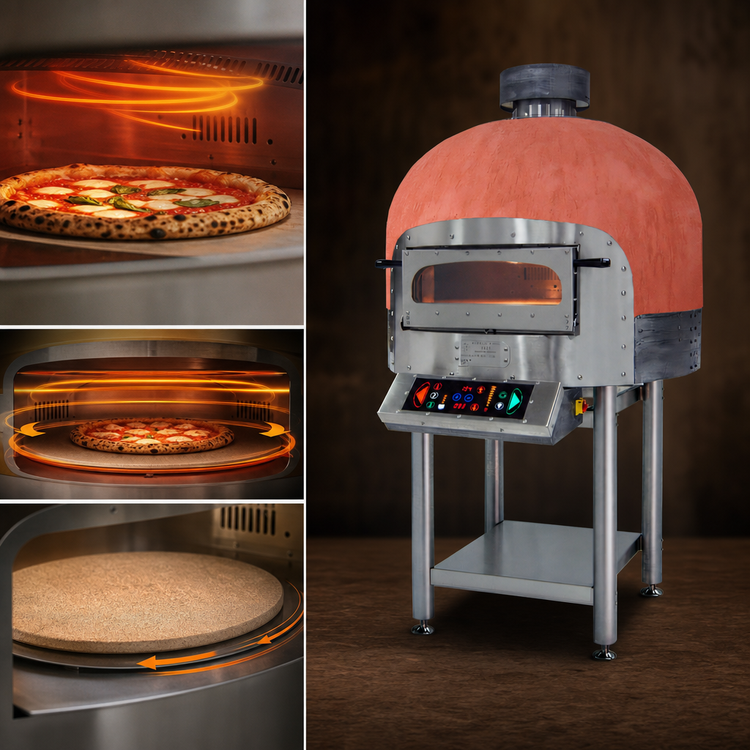 Product image #3 for Rosito Bisani FRV125-CB 49-Inch Rotary Electric Convection Pizza Oven with Basic Cupola Dome