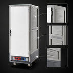 Thumbnail image #3 for Metro C5 Insulation Armour C539-HFS-4-GY Mobile Full-Height Heated Holding Cabinet, Solid Door, Insulated, 18 Full-Size Pan Capacity