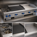 Thumbnail image #3 for Comstock-Castle FHP72-30-2.5RB 72-Inch Countertop Gas Hotplate, Griddle, and Char-Broiler Combination