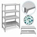 Thumbnail image #4 for Cambro Camshelving Premium 21 Inch x 48 Inch 5-Shelf Solid & Vented Polymer Shelf Kit, Speckled Gray