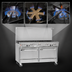 Thumbnail image #3 for Southbend Ultimate 60-Inch Gas Restaurant Range with Standard Oven and Cabinet Base