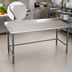 Thumbnail image #3 for BlendPort Budget Series Stainless Steel Work Table, 72 x 24 Inches, 16-Gauge 430 Top, 1-1/2 Inch Rear Upturn