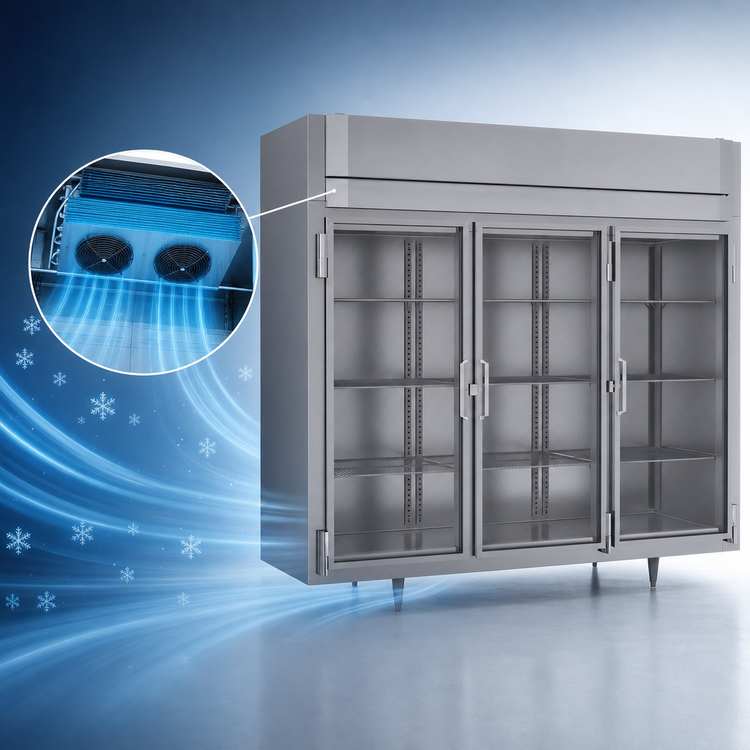 Product image #4 for Victory UltraSpec Extra-Wide Three-Section Glass Door Reach-In Freezer