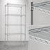Thumbnail image #3 for EAGLEbrite 5-Tier Wire Shelving Starter Unit, 48W x 24D x 74H, Zinc Finish