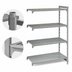 Thumbnail image #4 for Camshelving Premium Polymer Add-On Shelving Unit, 21 x 48 x 72, 4-Tier, 3 Vented + 1 Solid, Speckled Gray