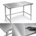 Thumbnail image #3 for John Boos Stallion 48 x 36 Inch 14-Gauge 300 Series Stainless Steel Flat Top Work Table with Safety Edge