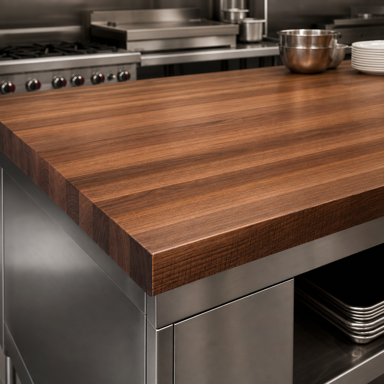 Product image #3 for Boos Block American Black Walnut Edge Grain Kitchen Countertop, 72 x 48 x 3 Inches, Penetrating Oil Finish
