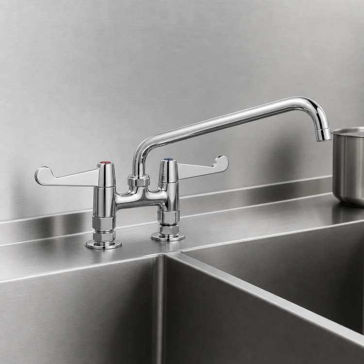 Product image #3 for Equip 4" Center Deck Mount Mixing Faucet with 12" Swing Nozzle