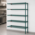 Thumbnail image #3 for Valu-Gard 5-Tier Add-On Wire Shelving Unit, 72 x 24 x 86 Inches, Green Epoxy