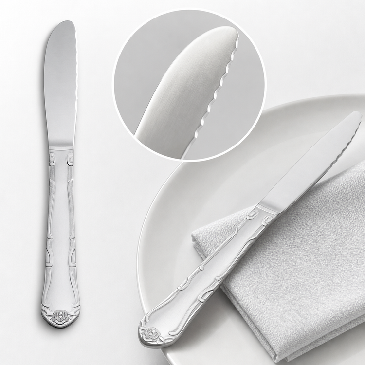 Product image #3 for Concord Wave Edge Dinner Knife, 18/0 Stainless Steel, Vibro Finish