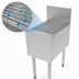 Thumbnail image #4 for Perlick Top Shelf 16-Inch Wide Freestanding Underbar Drainboard with 6-Inch Backsplash
