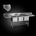Thumbnail image #3 for Eagle Spec-Master Three-Compartment Sink With 36-Inch Left-Hand Drainboard, 97-1/2 Inch W x 27 Inch D, 14 Gauge 300 Series Stainless Steel